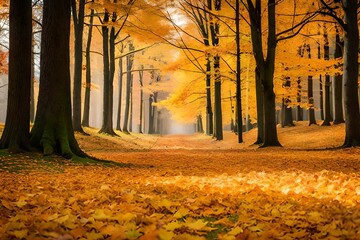 Fototapeta premium autumn in the park Generated Ai