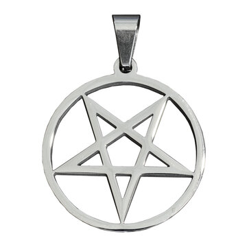 Pentogram pendant. Occult accessory, dark magic. Satan, Baphomet, Devil, Hades, Lilith. Accessory for rockers, metalheads, punks, goths.