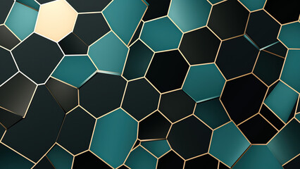 Abstract background of polygons of scientific white and dark tones.