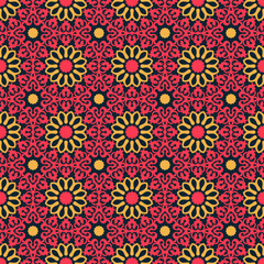 Classic Pattern Ornament. Seamless Geometric Pattern for Design, Wallpaper, Fashion Print, Trendy Decor, Home Textile, Retro Decor. Vector.	
