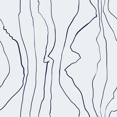 seamless hand-drawn silhouette tree lines
