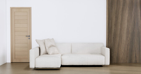 Sofa furniture and modern room interior design minimal.