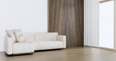 Sofa furniture and modern room interior design minimal.