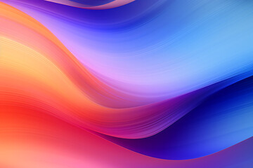Obraz premium AI Generated, multi-colored abstract background, smooth lines, waves, rainbow color,