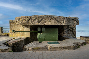 Bunker du débarquement, canon antichar à Saint-Aubin-sur-Mer