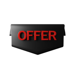 Black friday offer ribbon banner