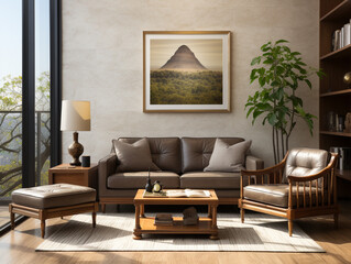 modern living room UHD wallpaper Stock Photographic Image