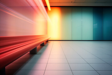 AI Generated, multi-colored abstract background, smooth lines, waves, rainbow color,