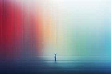 AI Generated, multi-colored abstract background, smooth lines, waves, rainbow color,
