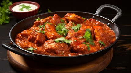 Tasty butter chicken curry dish from Indian cuisine generative AI - obrazy, fototapety, plakaty