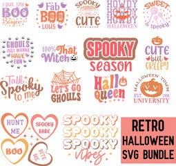 Retro Halloween svg bundle