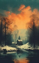 Fototapeta premium Winter landscape