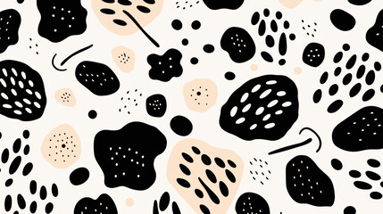 Abstract organic shapes of flower patterns, minimalistic background with abstract shapes, 2D vector illustration.