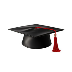 College graduation cap isolated on transparent or white background