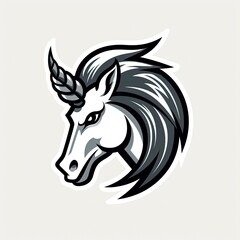 unicorn logo - side view (Generative AI)