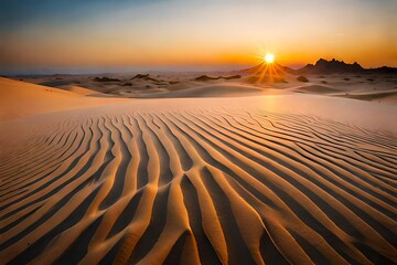 Fototapeta na wymiar sand twirling pattern on desert sand dune.