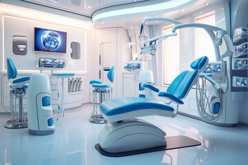 3D dental clinic for advanced dental care. Generative AI
