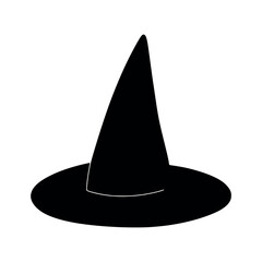 Witch hat vector illustration Halloween decoration