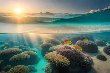 Foto op Plexiglas coral reef and coral © tahira