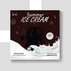 social media post ice cream template