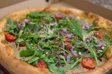 pizza in box