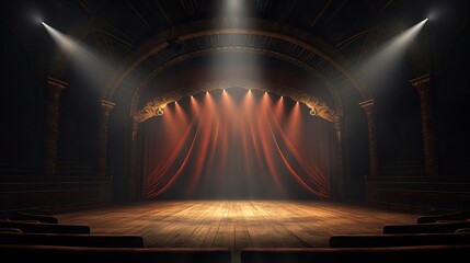 concept of a stage with a spotlight