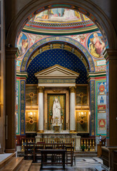 Fototapeta na wymiar Interior of Notre Dame de Lorette Church, Paris