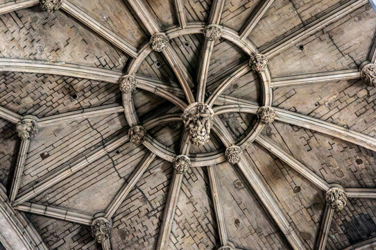 Elegant Interior of Saint Eustache Church, Paris