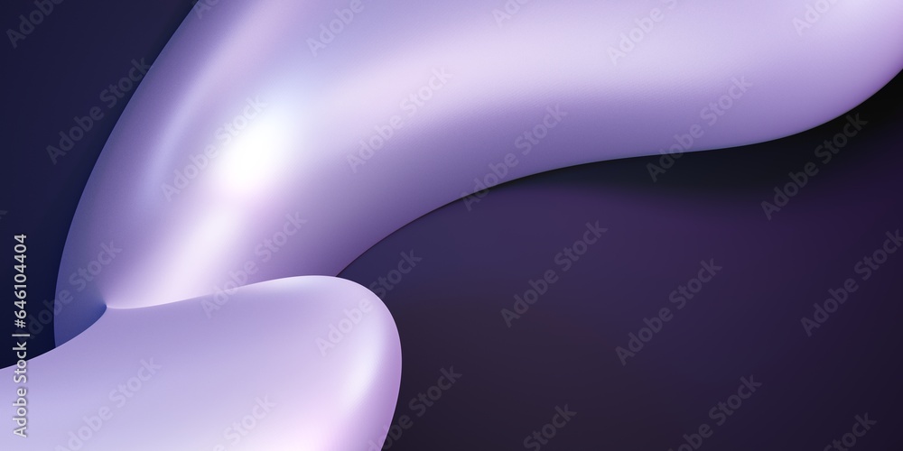 Aufkleber abstract fluid holographic curved wave figure in motion background. modern 3d rendering background.