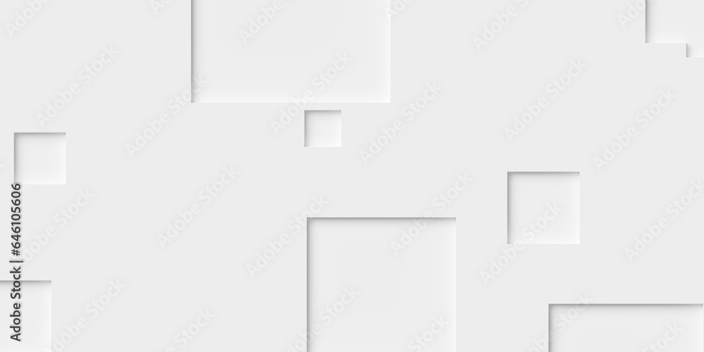 Poster random sized large white inset squares or cubes geometry objects background wallpaper banner pattern