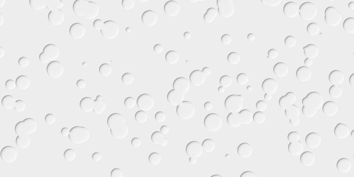 Random sized small scattered white inset circles or cylinders geometry objects background wallpaper banner pattern