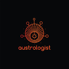 astrology logo design vector