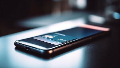 Modern technology connects global business with wireless touch screen communication generated by AI