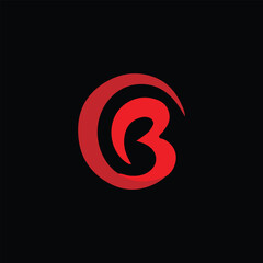letters b text logo design vector