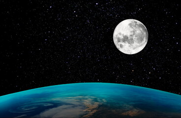 earth moon space galaxy