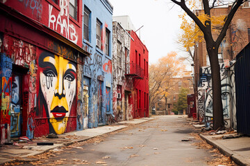 Nostalgic Vibes: Capturing 80s Graffiti Street Art in New York, Generative AI