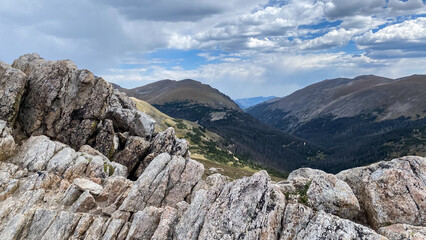 Top of Rocky Mountains at the Alpine Center in Rocky Mountain National Park