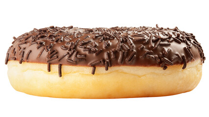 chocolate Donut isolated on white background, full depth of field
