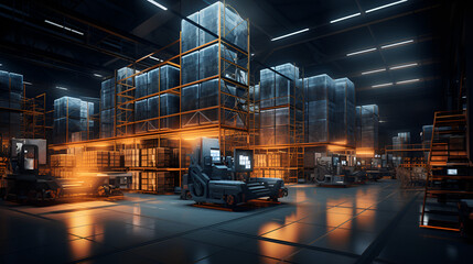 future warehouse system with digital technology