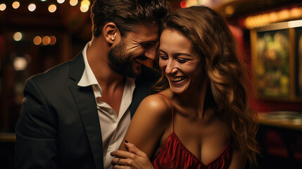 The couple won at the casino.