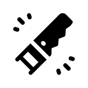 hand saw solid icon. vector icon for your website, mobile, presentation, and logo design.