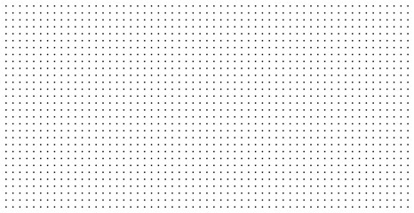 Dotted graph paper with grid. Polka dot pattern, geometric texture for calligraphy drawing or writing. Blank sheet of note paper, school notebook. Vector illustration