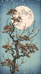 tree and moon