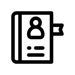 agenda book line icon. vector icon for your website, mobile, presentation, and logo design.