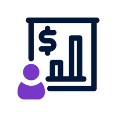 presentation dual tone icon. vector icon for your website, mobile, presentation, and logo design.