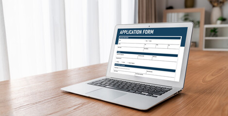 Online application form for modish registration on the internet website