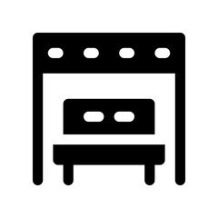 bus station solid icon. vector icon for your website, mobile, presentation, and logo design.