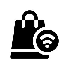 shopping bag solid icon. vector icon for your website, mobile, presentation, and logo design.