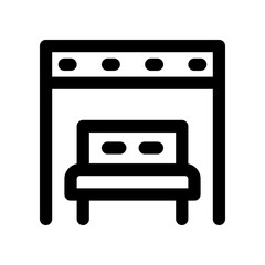 bus station line icon. vector icon for your website, mobile, presentation, and logo design.