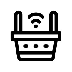 shopping basket line icon. vector icon for your website, mobile, presentation, and logo design.